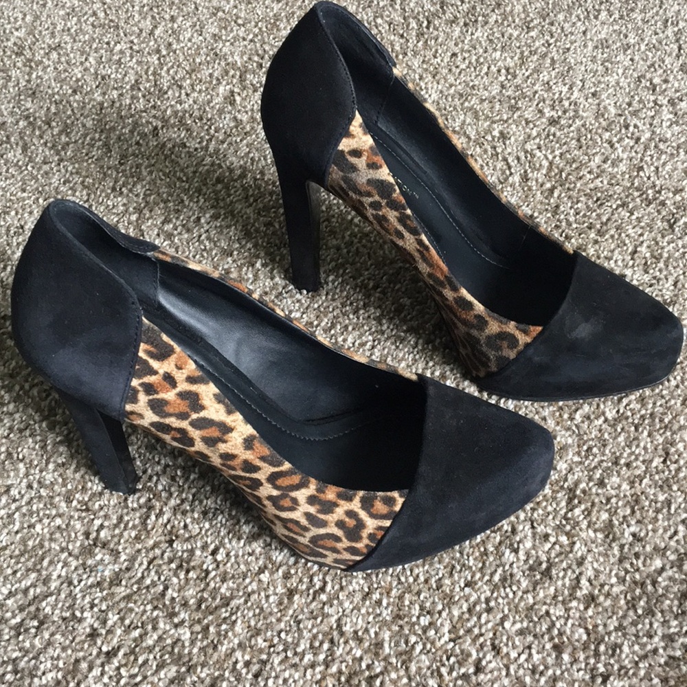 BCBG cheetah heels